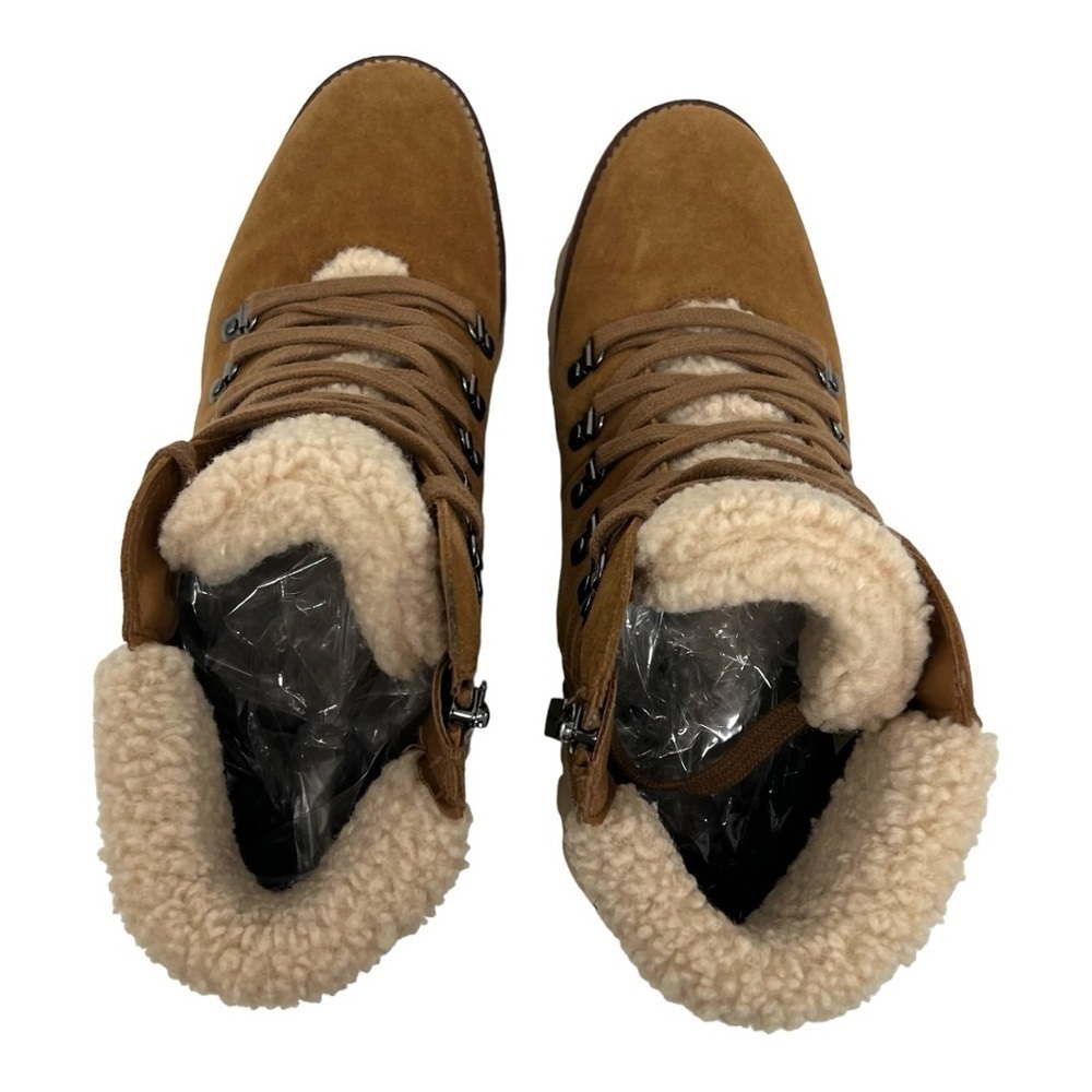 Blondo Devin Camel Suede Waterproof Sherpa Lined Casual Hiking Boots Womens 8 - Picture 9 of 15